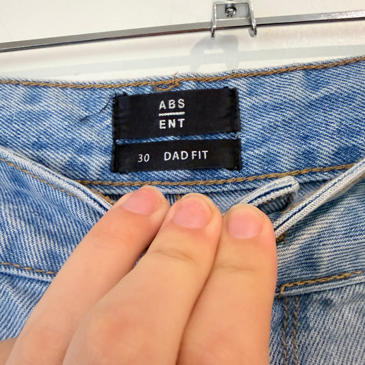 Absent Light Wash Dad Fit Jeans Size 30