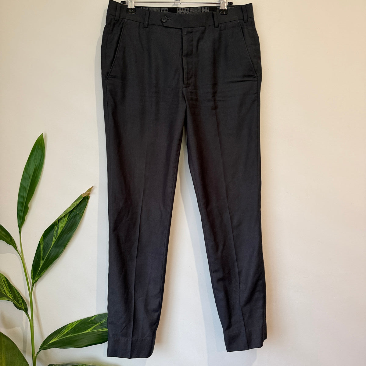 Mens Charcoal Tailored Trousers - 82cm Waist