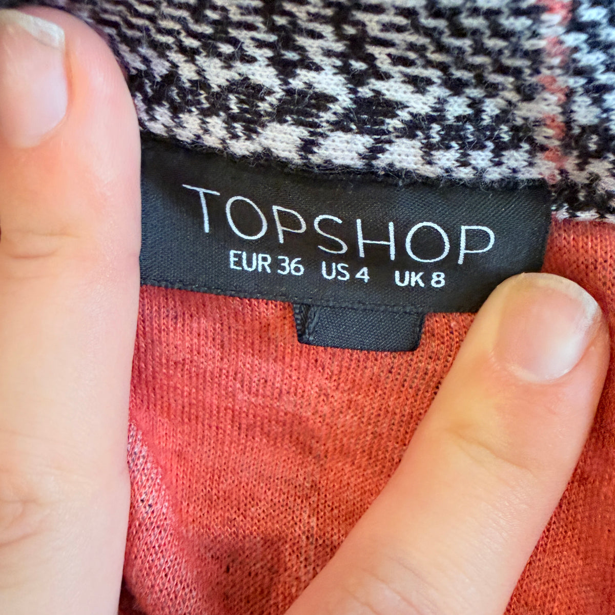 Topshop Plaid Ring Zip Mini Skirt Size 8