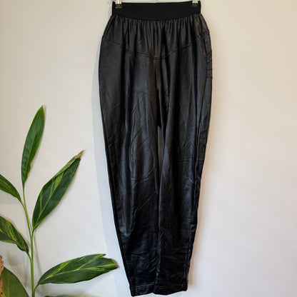 Motto Black Faux Leather Pants Size 12