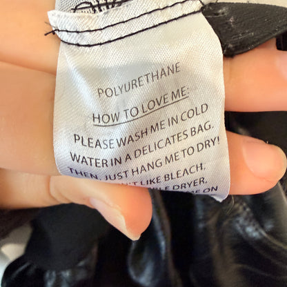 Motto Black Faux Leather Pants Size 12