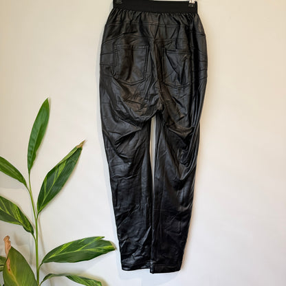 Motto Black Faux Leather Pants Size 12