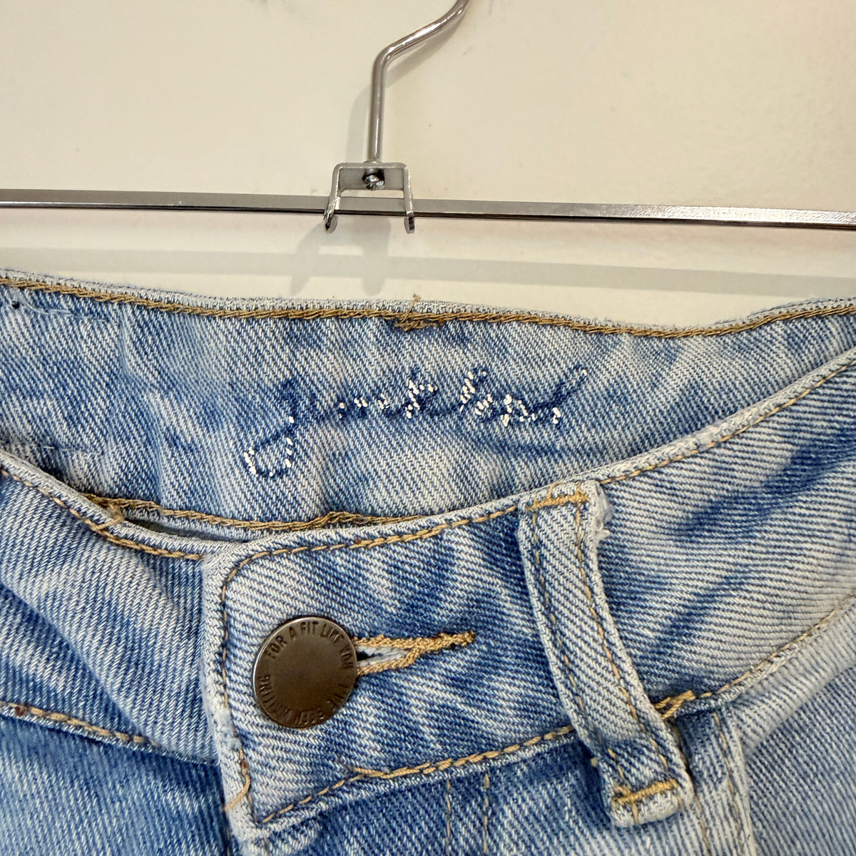 Junkfood Light Wash Straight Leg Jeans Size XS