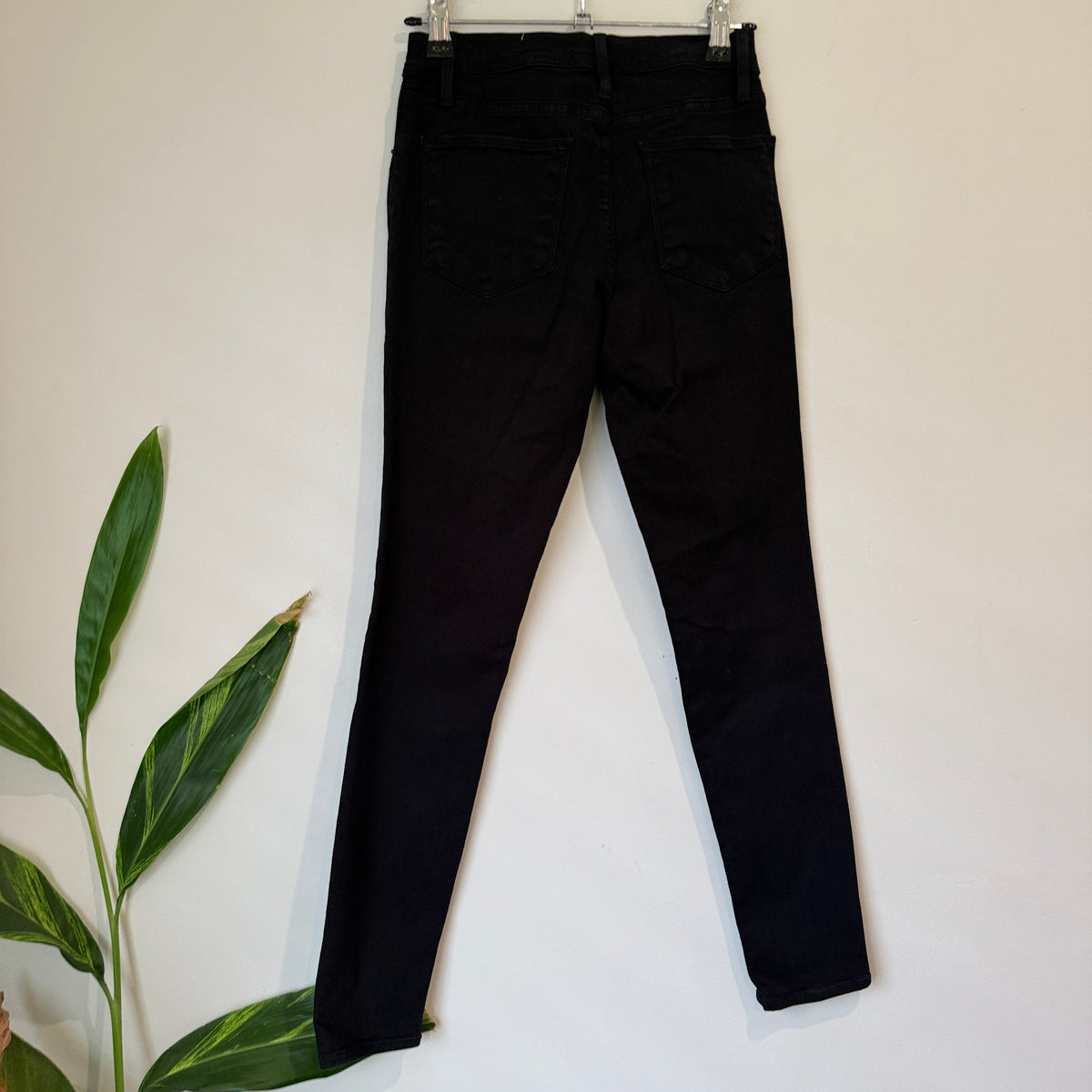 FRAME Le High Skinny Black Jeans Size 24