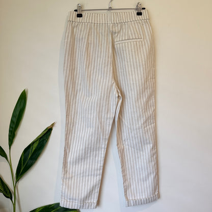 W The Twee Grey & White Striped Pants - 68cm Waist