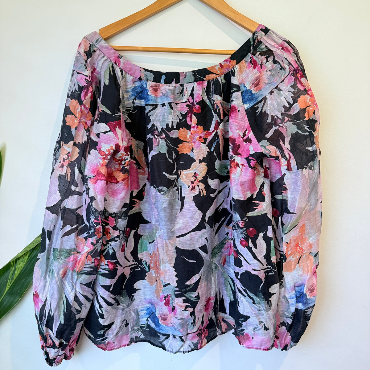 Portmans Floral Long Sleeve Blouse Size 12