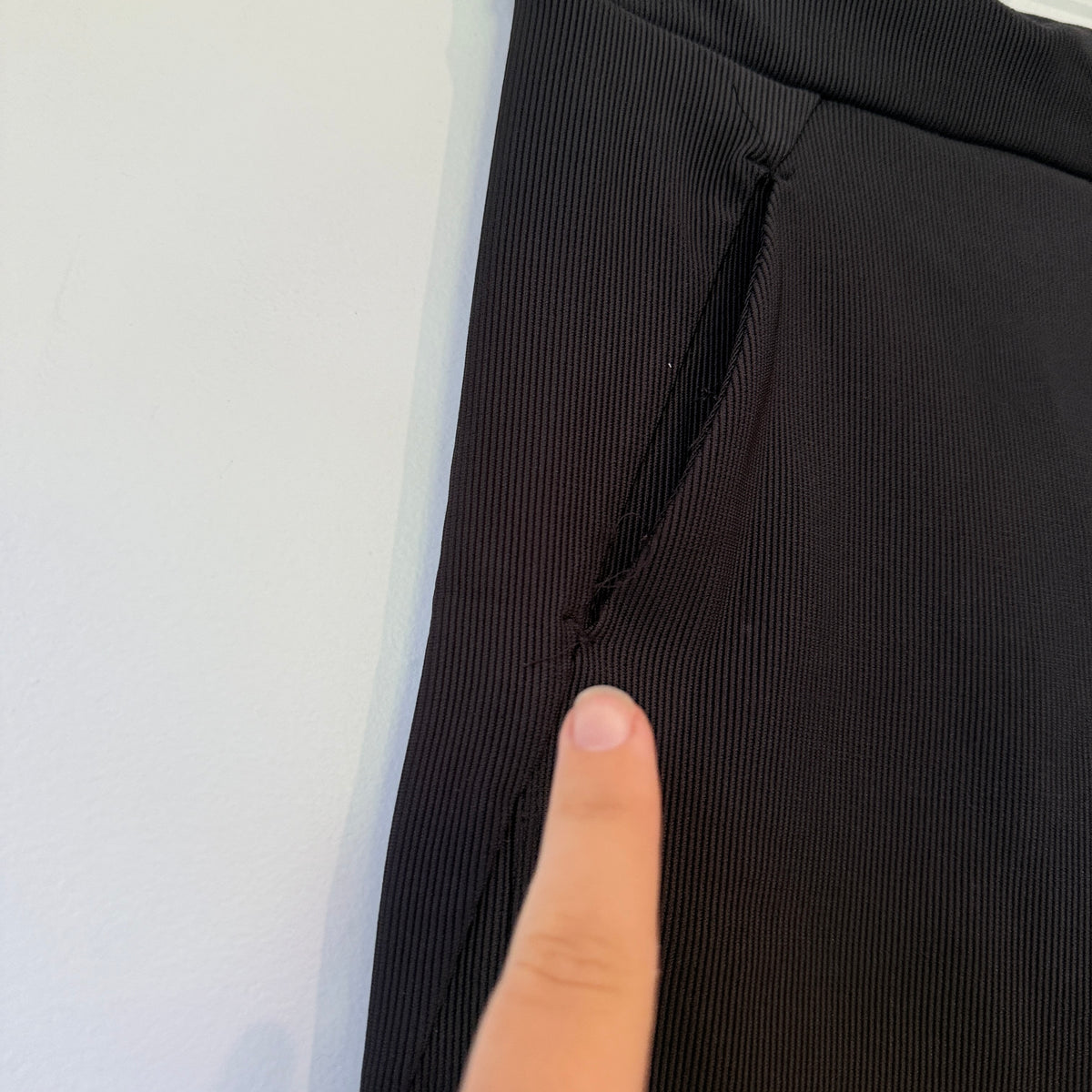 Puma by Hussein Chalayan Black Ribbed Zip Ankle Pants 62cm waist