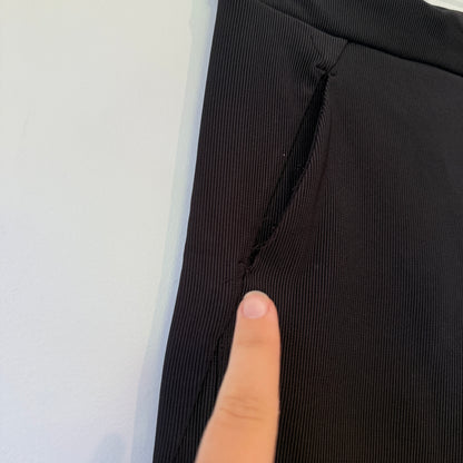 Puma by Hussein Chalayan Black Ribbed Zip Ankle Pants 62cm waist