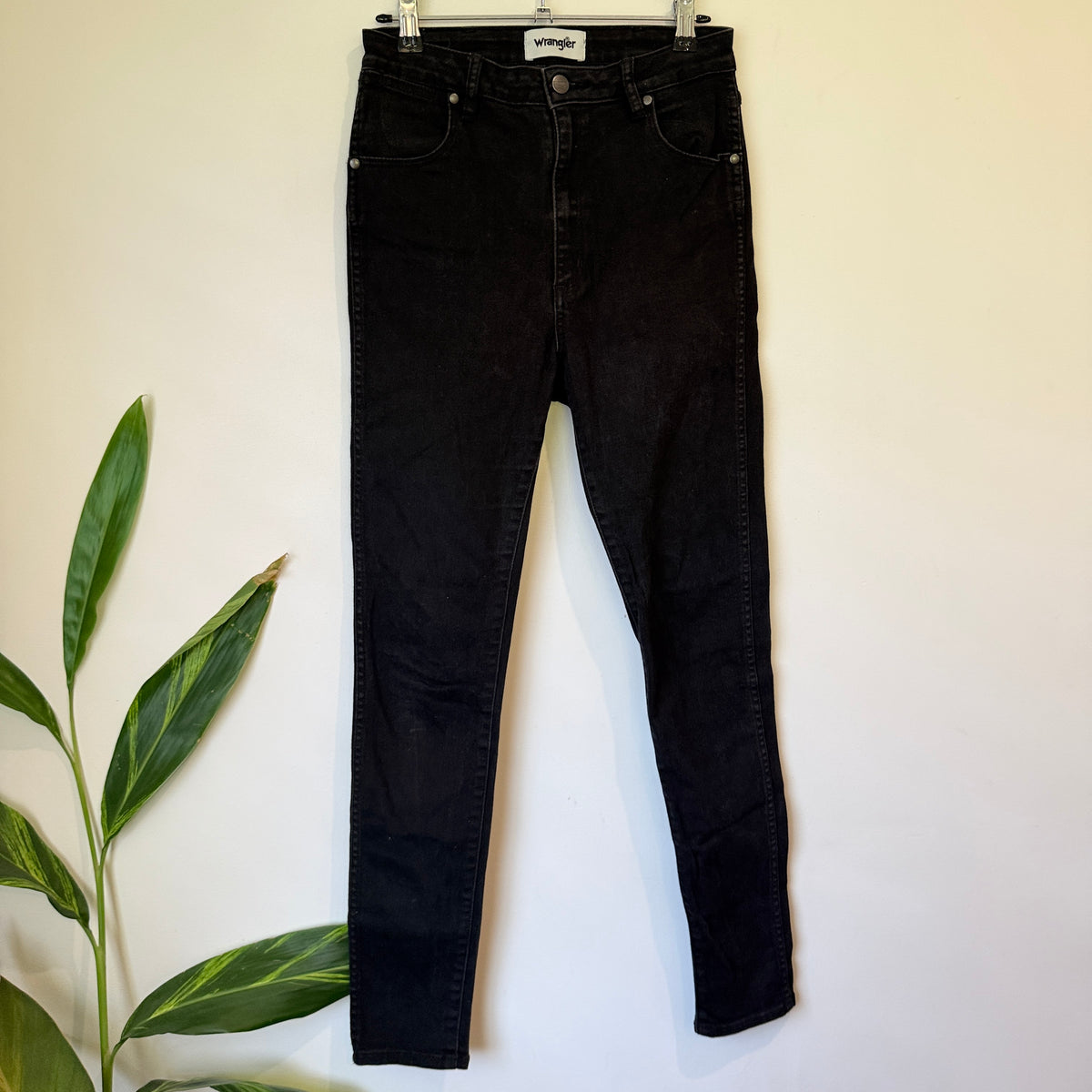 Wrangler Hi Pins Black Skinny Jeans Size 10