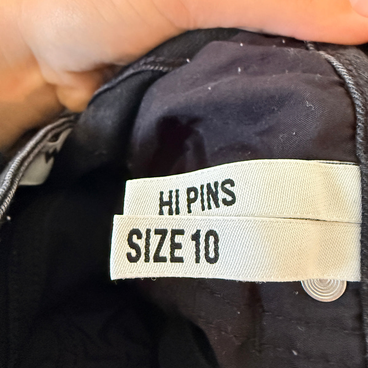 Wrangler Hi Pins Black Skinny Jeans Size 10
