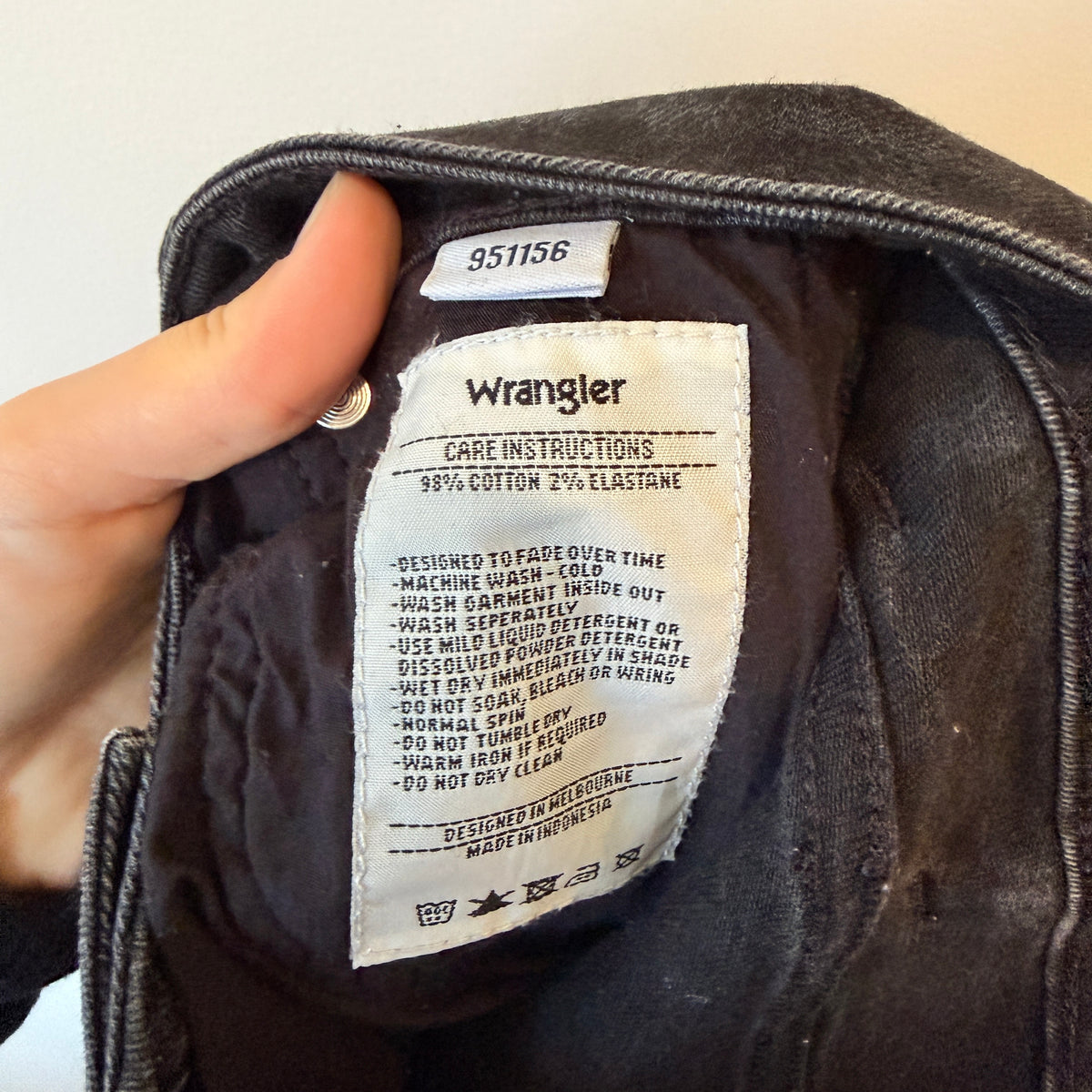 Wrangler Hi Pins Black Skinny Jeans Size 10