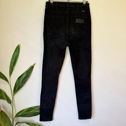Wrangler Hi Pins Black Skinny Jeans Size 10