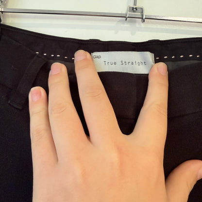 Gap True Straight Black Ankle Pants Size 6