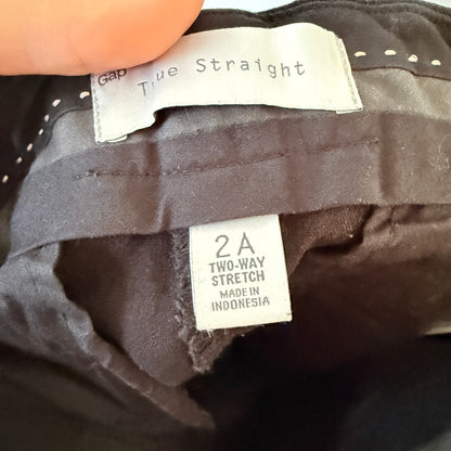 Gap True Straight Black Ankle Pants Size 6