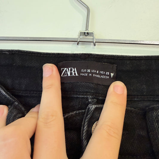 Zara Washed Black Skinny Jeans Size 8