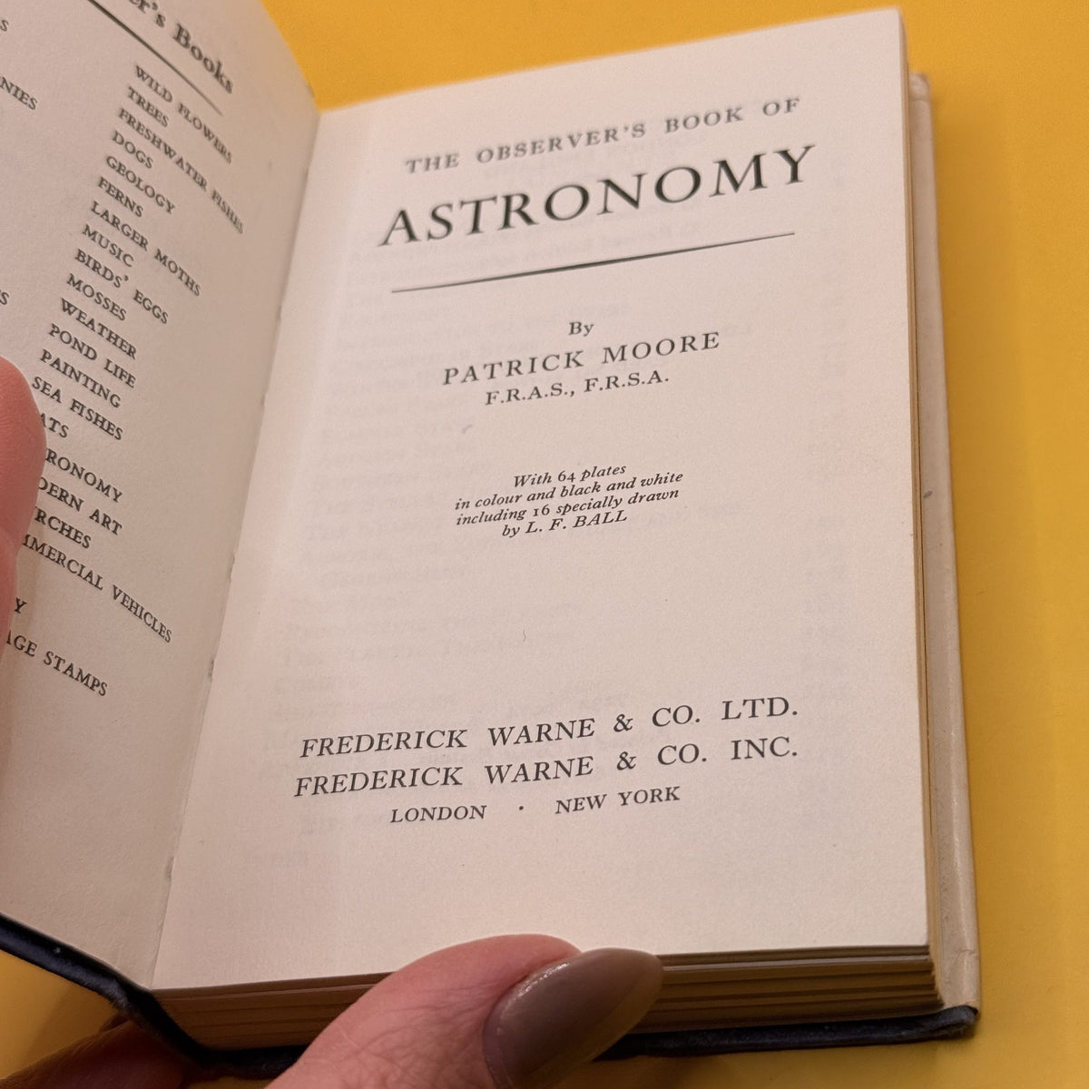 The Observer's Book of Astronomy by Patrick Moore 1967
