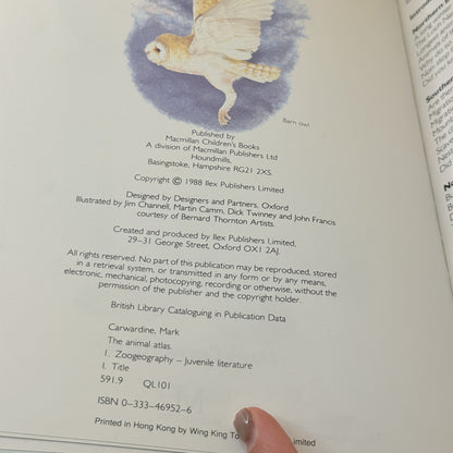 The Animal Atlas by Mark Carwardine 1988