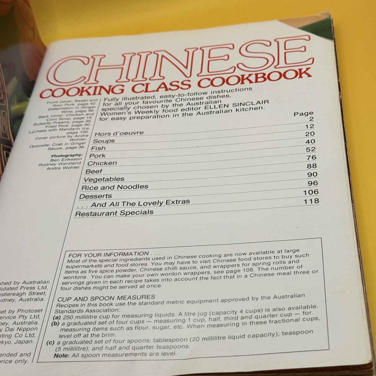 Chinese Cooking Class Cookbook by The Australian Women’s Weekly