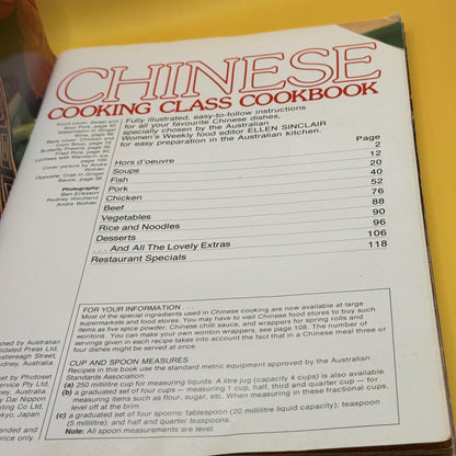 Chinese Cooking Class Cookbook by The Australian Women’s Weekly