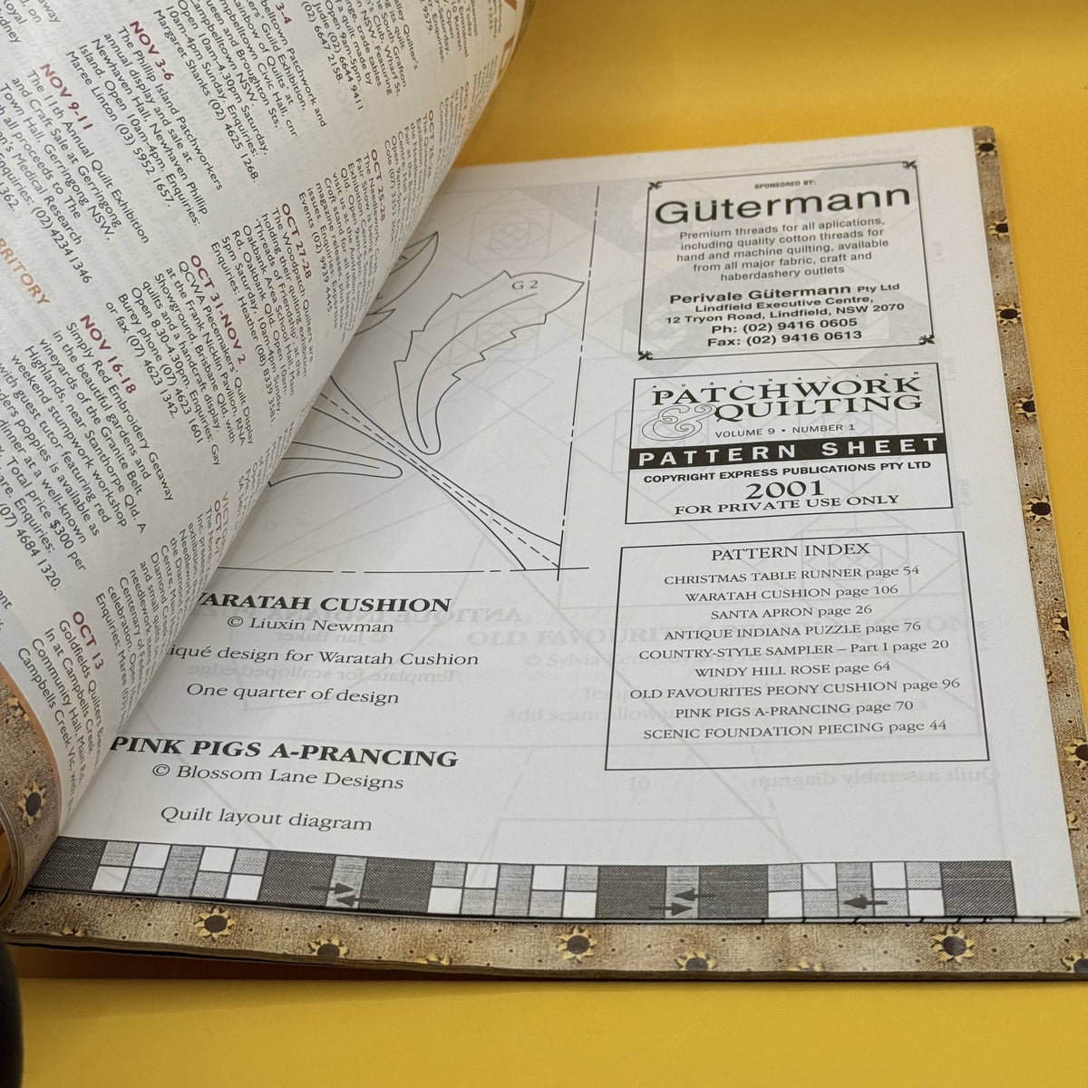 Australian Patchwork & Quilting, Volume 9 No. 1  2001