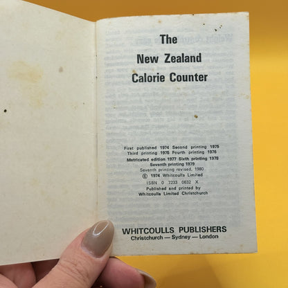 The New Zealand Calorie Counter by Whitcoulls 1980