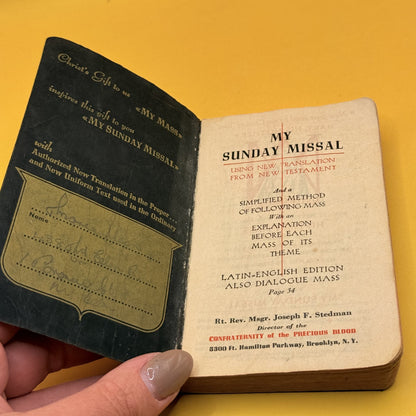My Sunday Missal by Rev. Joseph F. Stedman 1942
