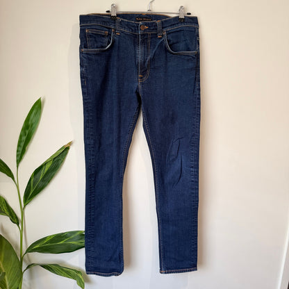 Nudie Jeans Co Dark Wash Jeans Size 36/32 | Waist 90cm