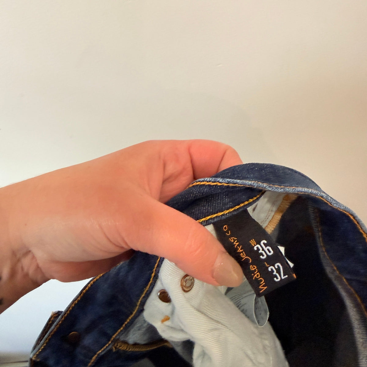 Nudie Jeans Co Dark Wash Jeans Size 36/32 | Waist 90cm