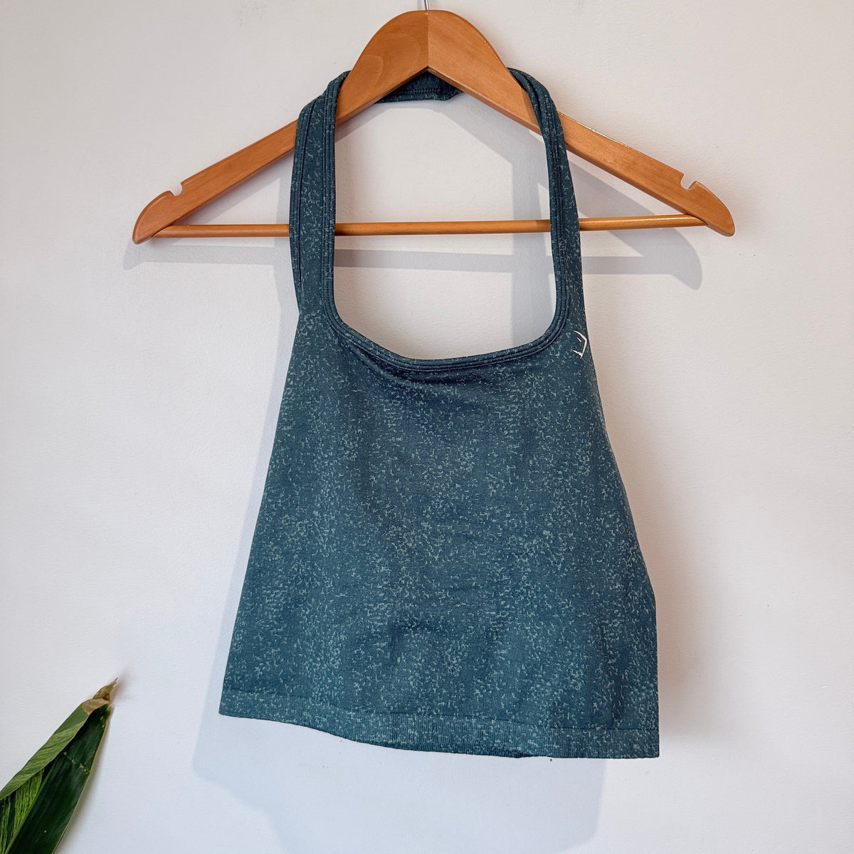 Gymshark Teal Seamless Crop Tank Size L