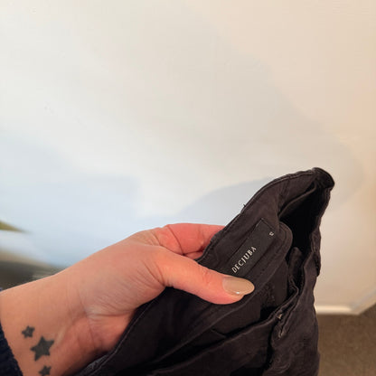 Decjuba Black Tapered Trousers Size 12