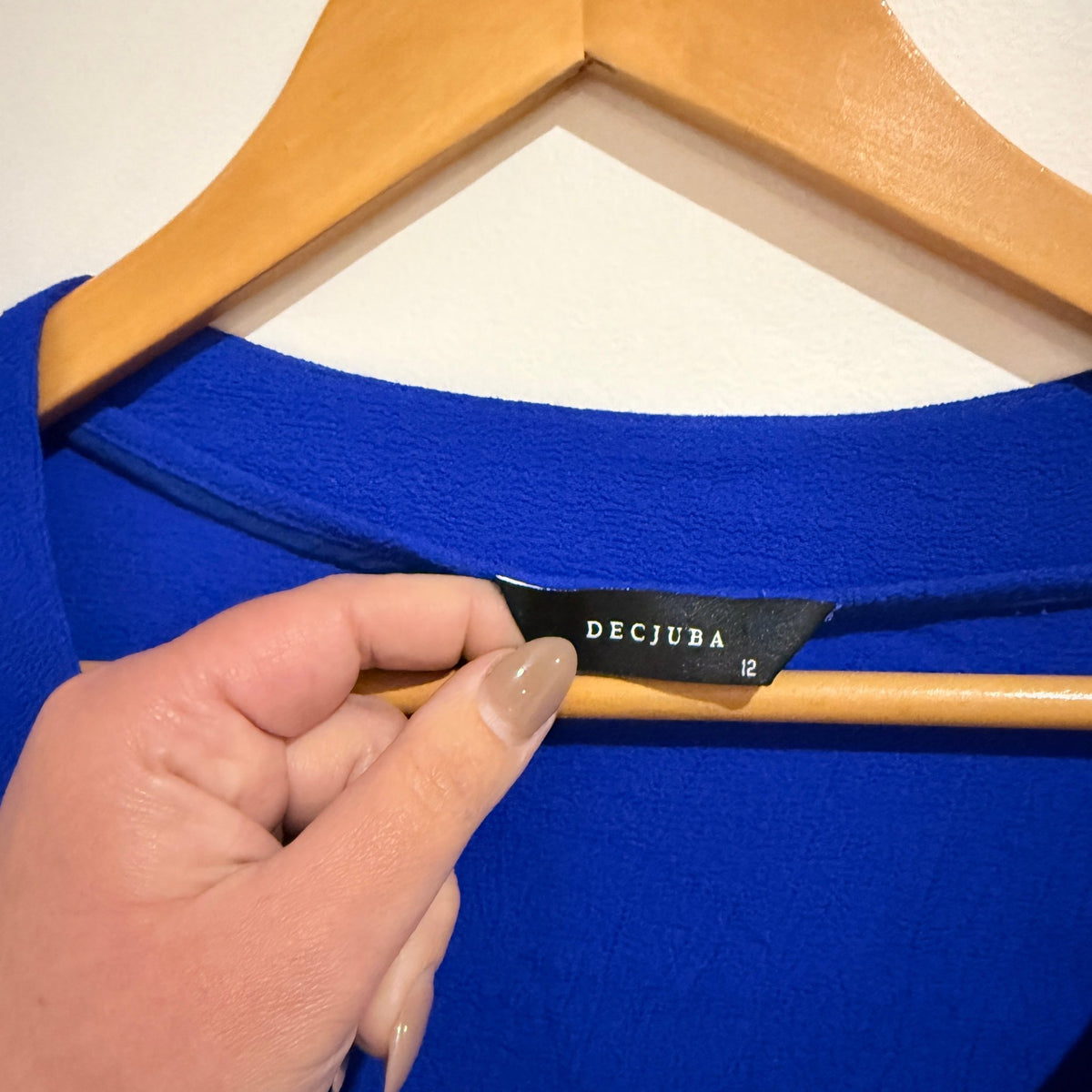 Decjuba Cobalt Blue V-Neck Tunic Dress Size 12