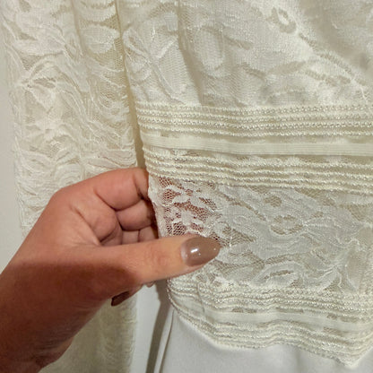 boohoo White Lace Long Sleeve Mini Dress Size 10