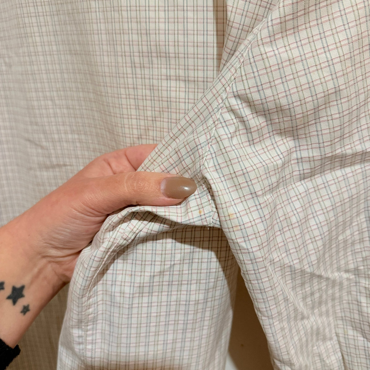 Country Road Mens White Check Slim Fit Long Sleeve Shirt Size L