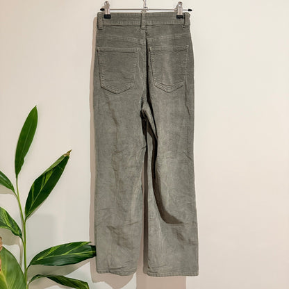 Glassons Sage Green Corduroy High Waisted Wide Leg Pants Size 6