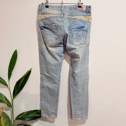 Nobody Jeans Light Wash Crochet Pocket Jeans Size 26 | Waist 80cm