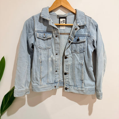 Cotton On Kids Light Wash Denim Jacket Size 12