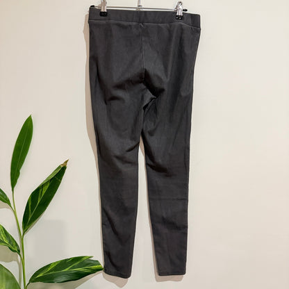 H&H Charcoal Moto Panel Pull On Stretch Pants Size XL