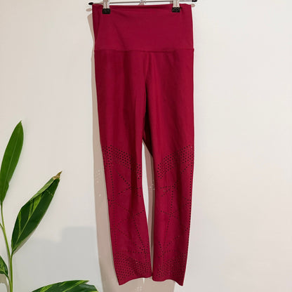 Nimble Activewear Berry Laser Cut Leggings Size 6 (XXS)