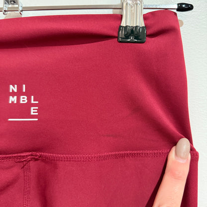 Nimble Activewear Berry Laser Cut Leggings Size 6 (XXS)