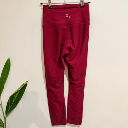 Nimble Activewear Berry Laser Cut Leggings Size 6 (XXS)