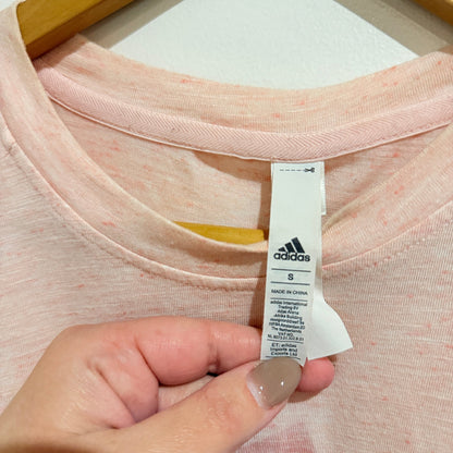 adidas Pink Marle Logo Sleeveless Tank Size S