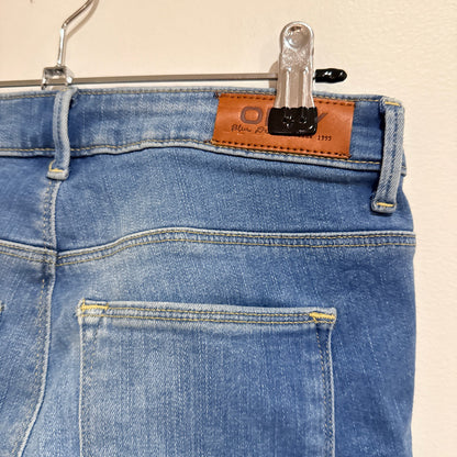 ONLY Blue Ripped Knee Zip Ankle Skinny Jeans Size 27/32 | Waist 70cm