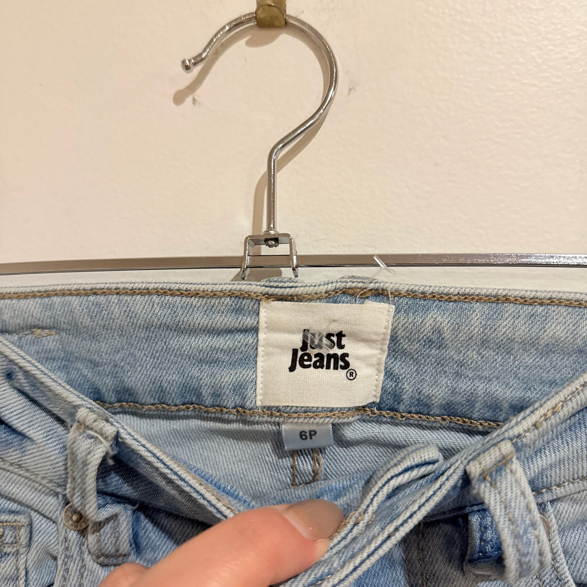 Just Jeans Light Wash High Rise Straight Leg Jeans Size 8 Petite