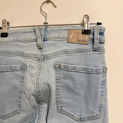 Just Jeans Light Wash High Rise Straight Leg Jeans Size 8 Petite