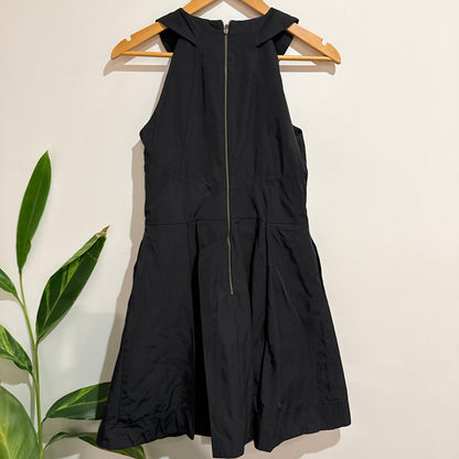 CUE Black Sleeveless Pleated Fit and Flare Dress Size 10