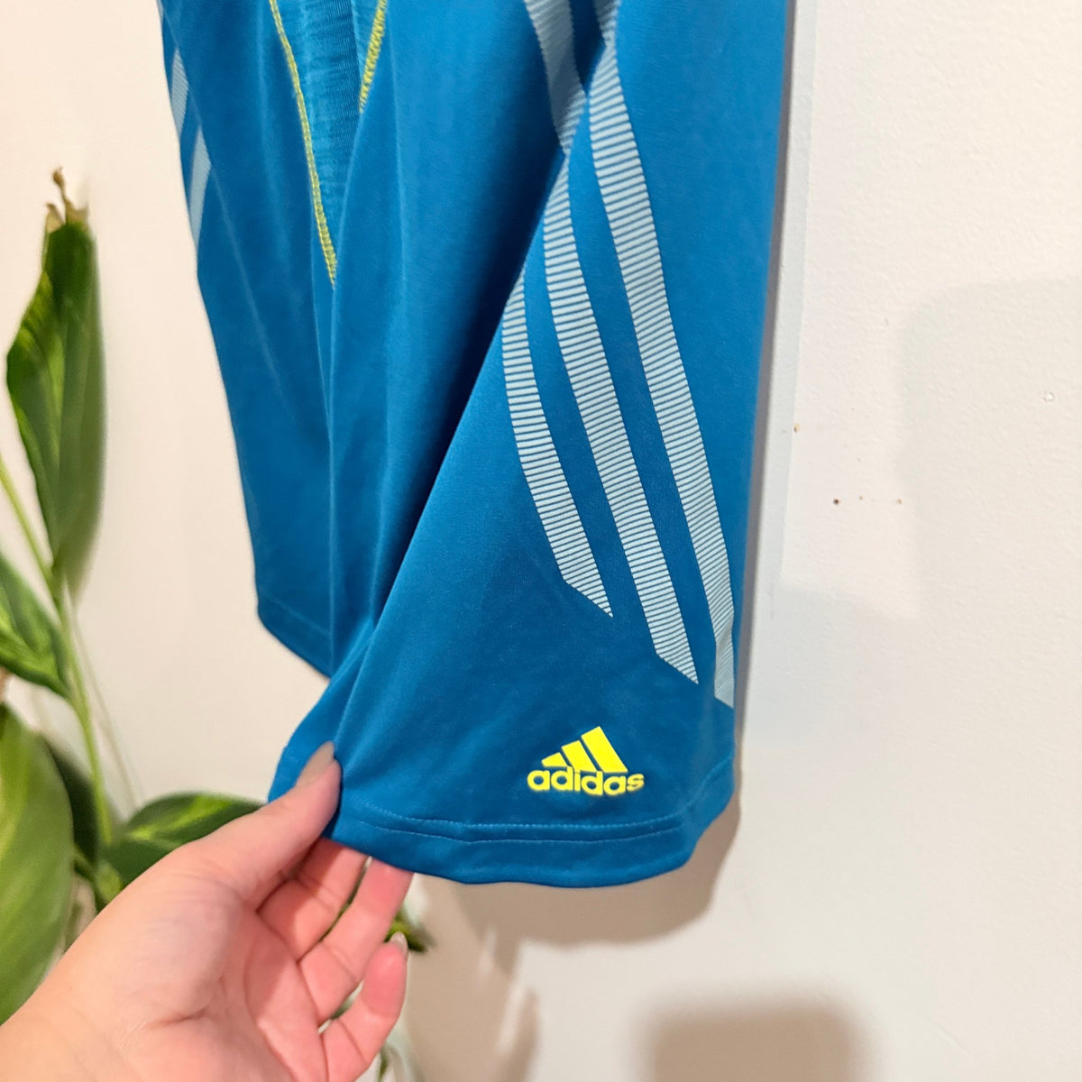 adidas Blue Racerback Running Tank with Built In Bra Size 8