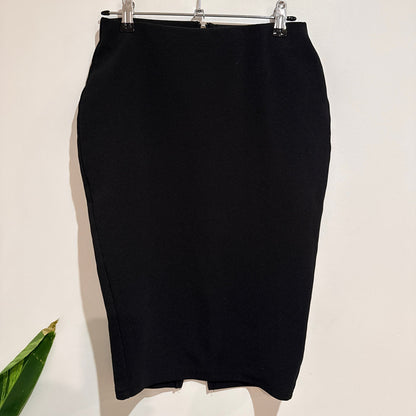 Glassons Black Textured Pencil Midi Skirt Size XS