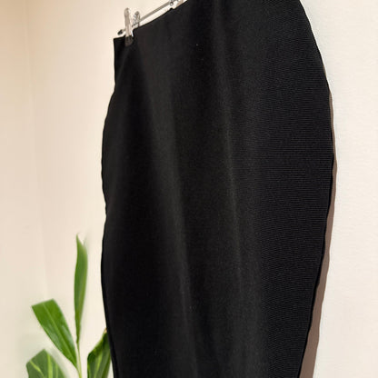Glassons Black Textured Pencil Midi Skirt Size XS