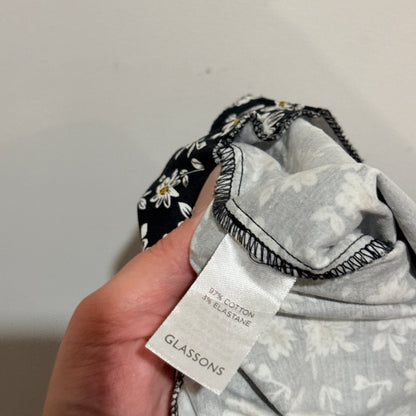 Glassons Navy Daisy Print Mini Skirt Size 10