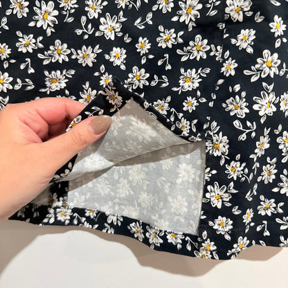 Glassons Navy Daisy Print Mini Skirt Size 10